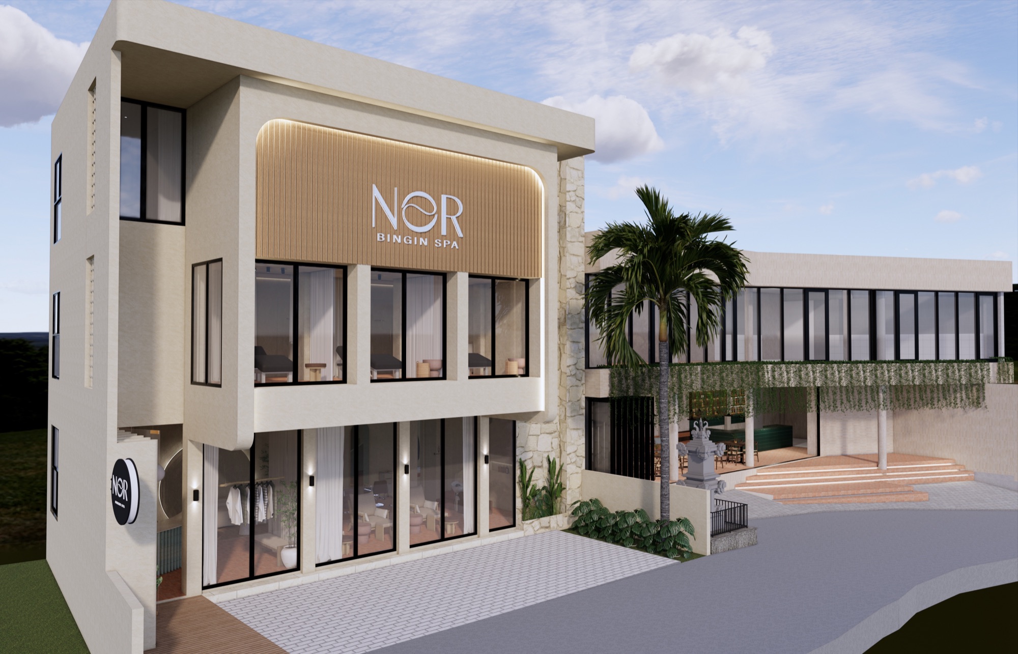 The NOR Bingin Spa building on Jl. Ancak Sari, Pecatu